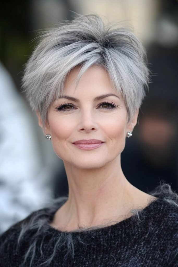 Feathered Pixie with Silver Tones