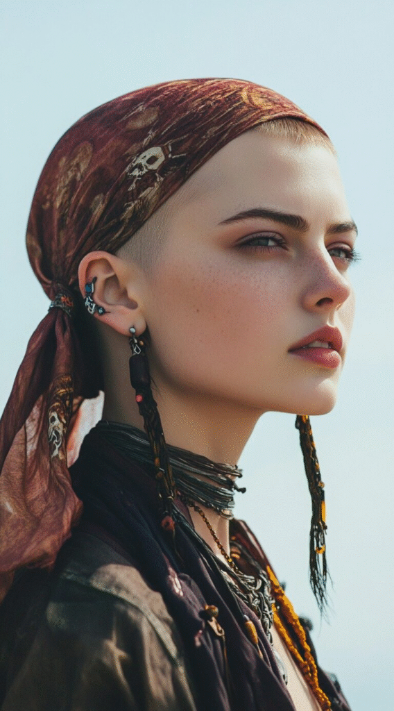 Headscarf Over Short Hair