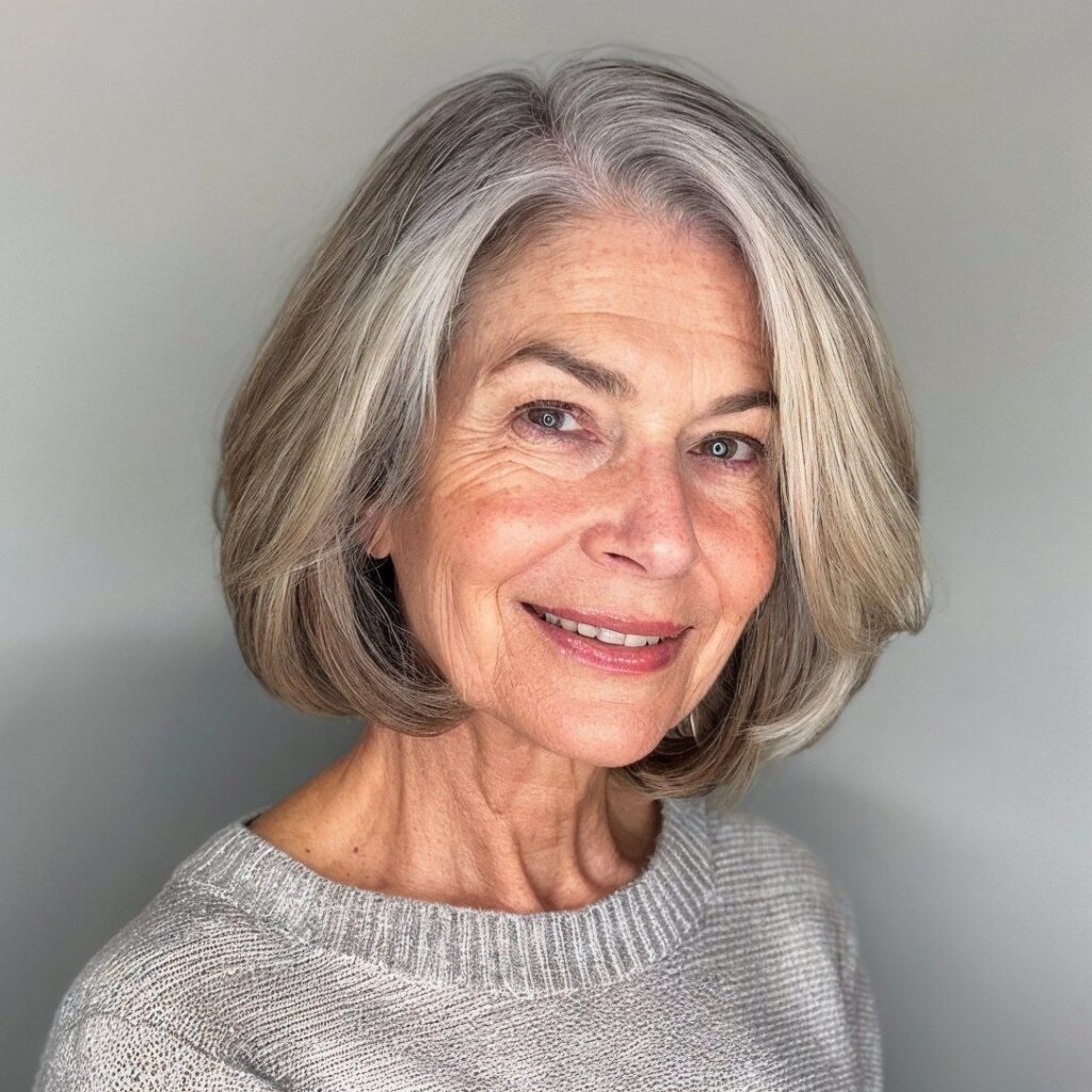 Voluminous Bob with Root Shadowing