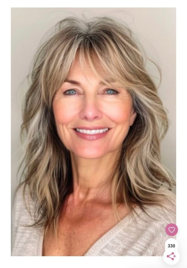 Wispy Shag with Icy Blonde Streaks