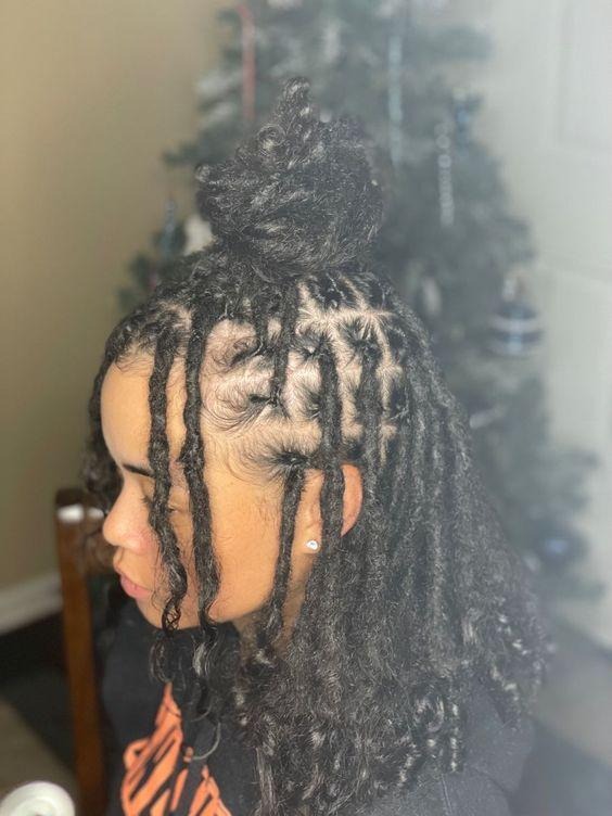 Half-Up Half-Down Locs