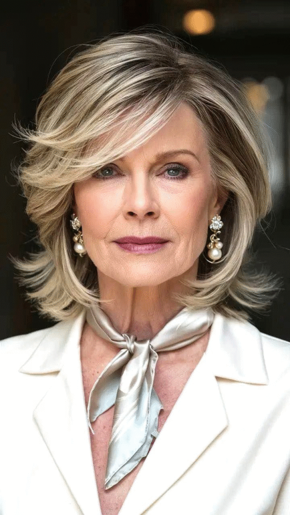 Feathered Cut with Platinum Accents