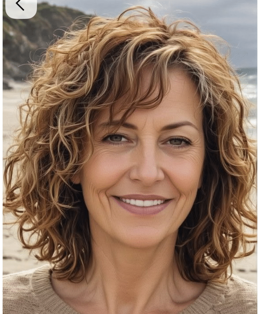 Curly Crop with Chestnut Highlights