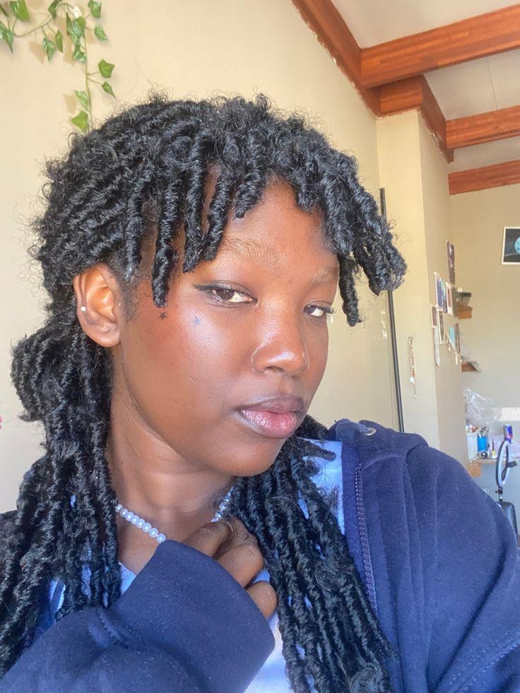 Butterfly Locs with Bangs