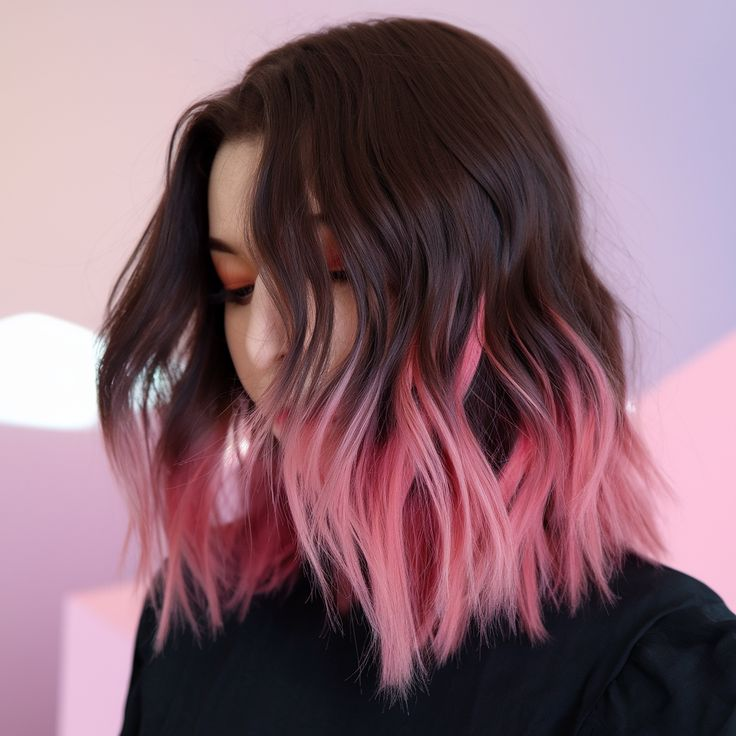 Sleek Brown to Pink Ombre