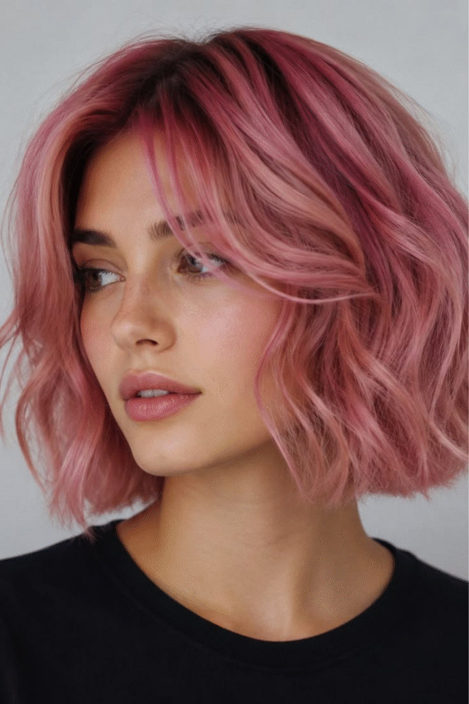 Pink Textured Bob