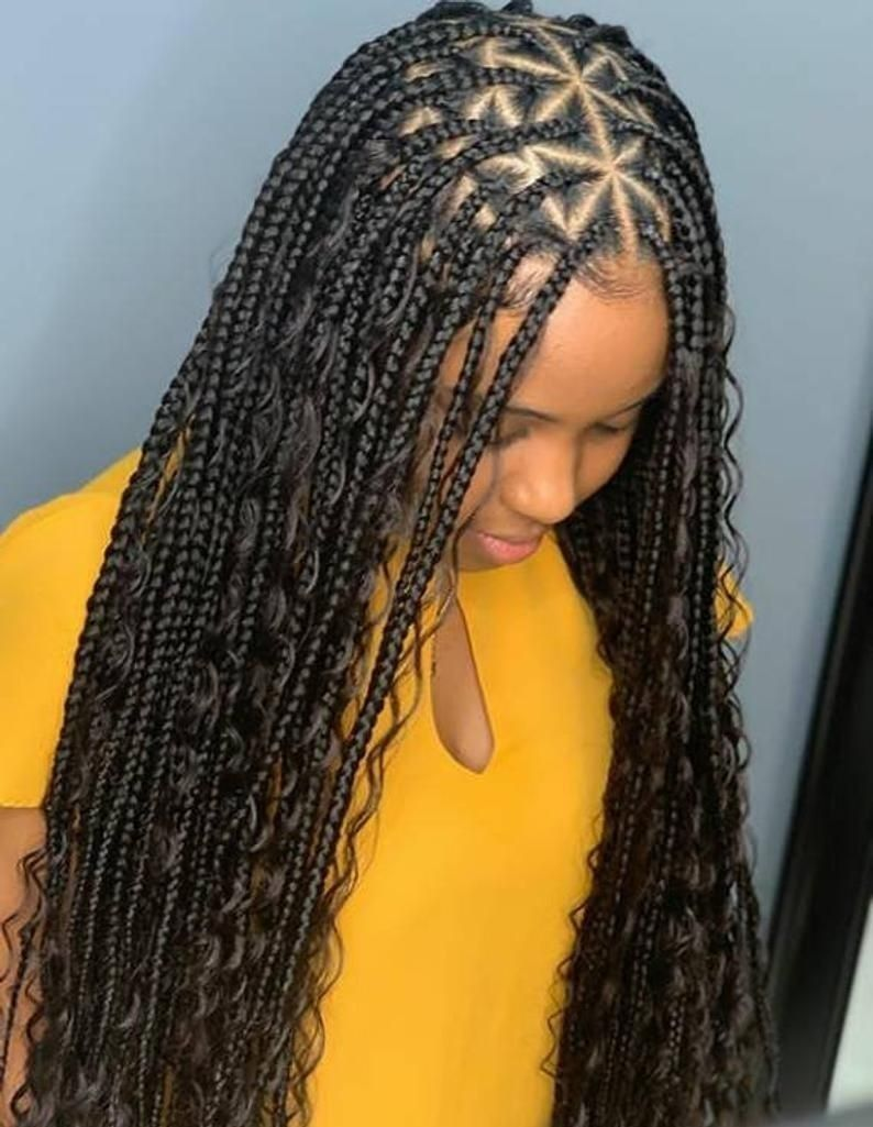 Triangle Part Knotless Braids