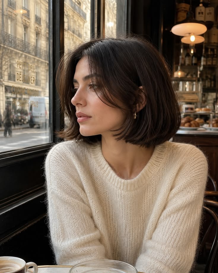  Blunt French Bob in Cool Espresso