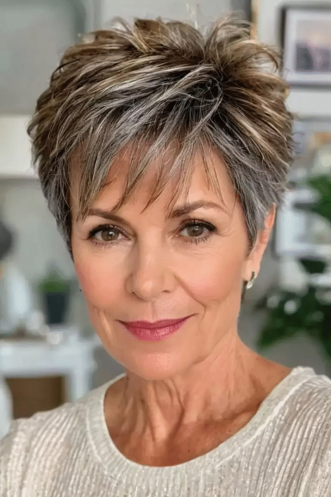 Choppy Pixie with Highlights
