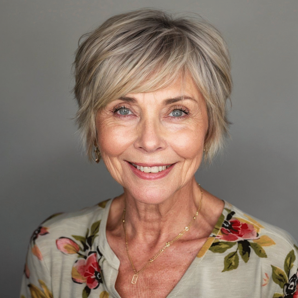 Tapered Crop with Side Bangs
