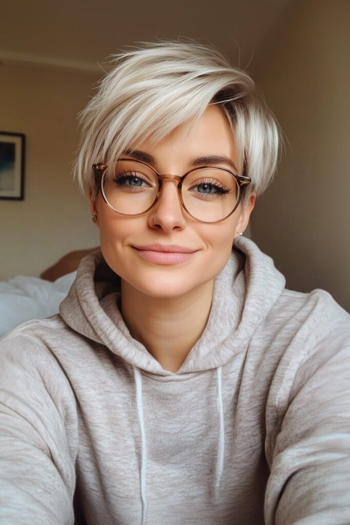 Feathered Pixie in Platinum Blonde