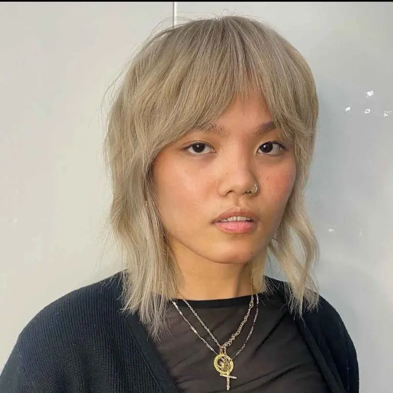 Dull Blonde Mullet Cut