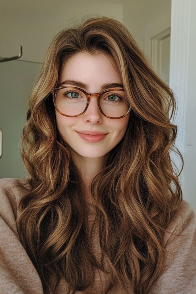 Long Layered Waves in Mocha Brown