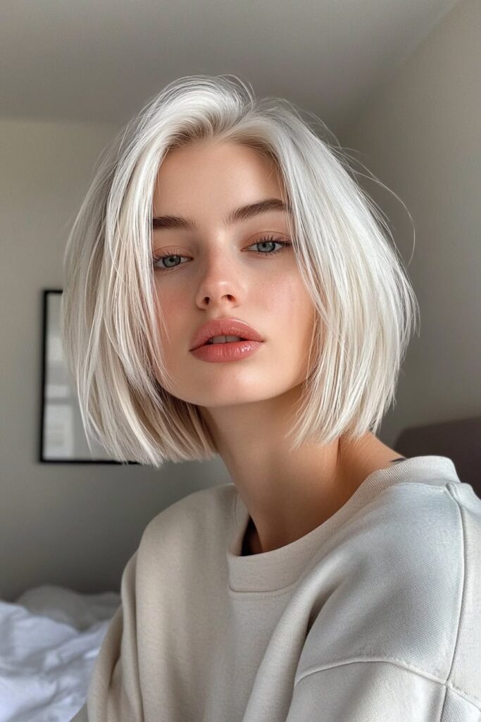 Choppy Platinum Bob