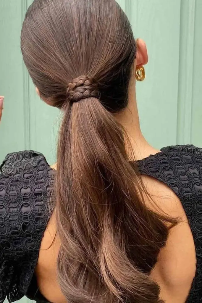 Braided Strand Low Ponytail