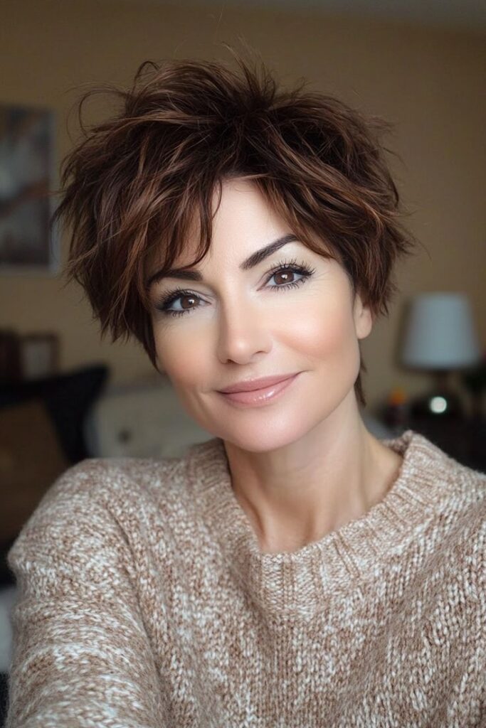 Shaggy Pixie – Auburn Highlights