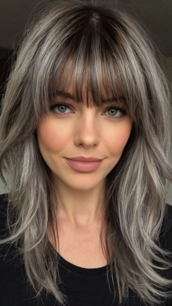 Silver Balayage Layers