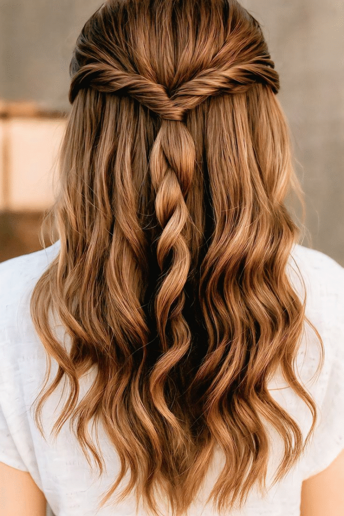Half-Up Twist with Loose Waves