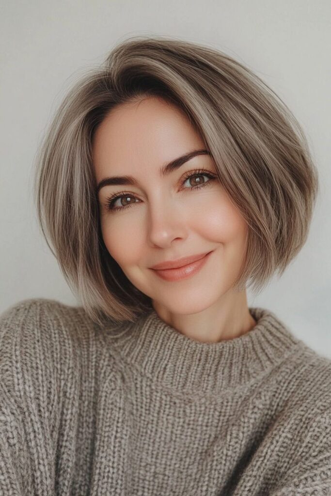 Ash Brown Contoured Bob