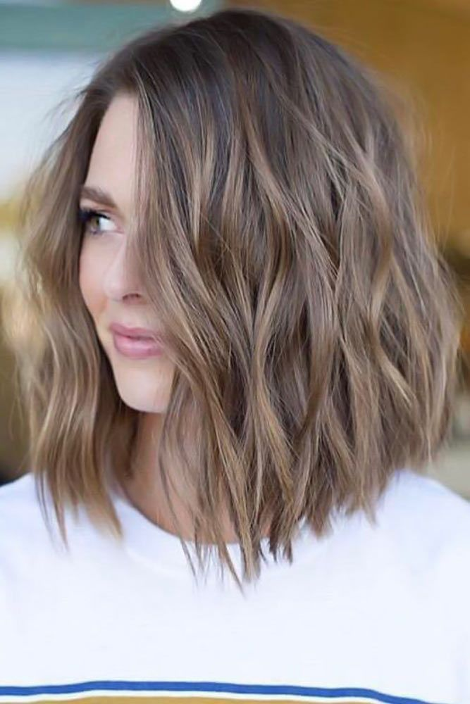 Softly Layered Ash Brown Bob