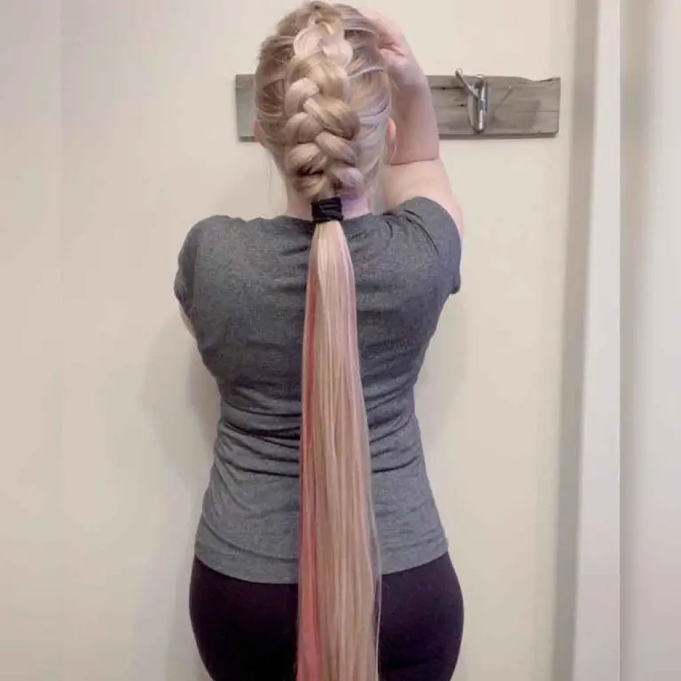 Simple Long Dutch Braid on Golden Hair