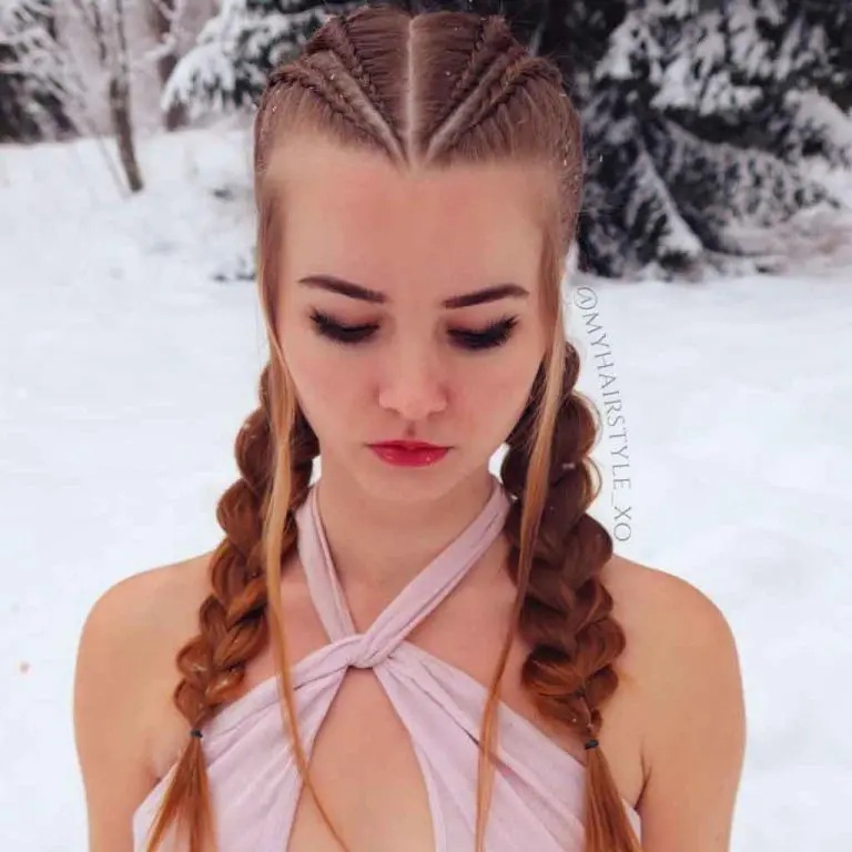 Dutch Braid Into Top-Knot Small Bun