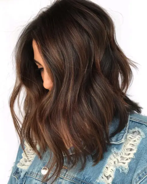 Layered Lob with Mocha Brown Dimension