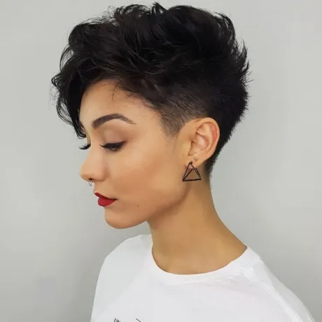 Tapered Pixie with Micro Bangs in Jet Black