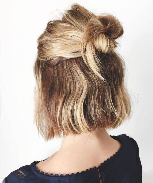 Short Half-Up Style