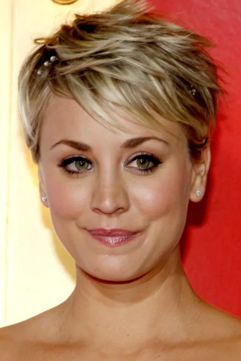 Feathered Pixie with Side Bangs in Soft Caramel Brown