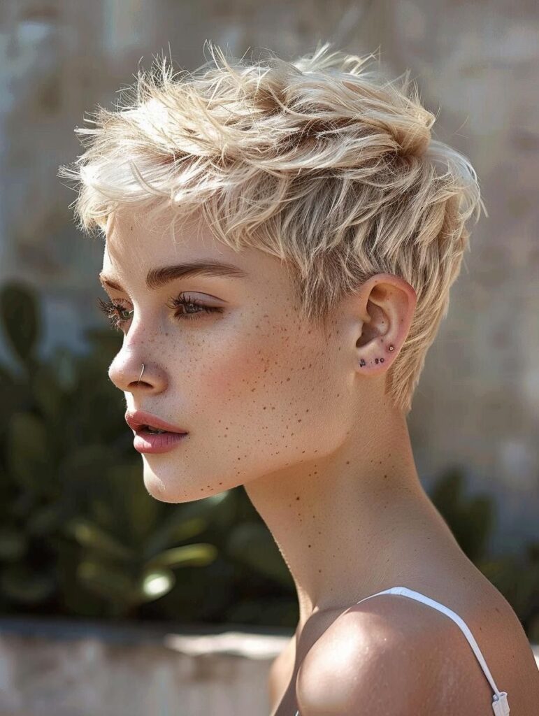 Short Blonde Buzz Cut