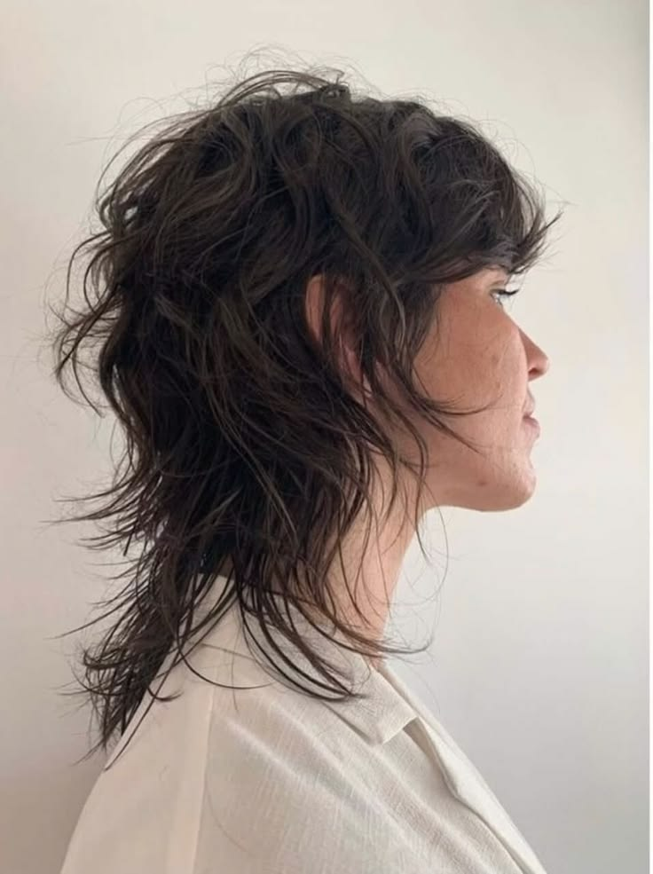 Dark Mocha Jagged Mullet