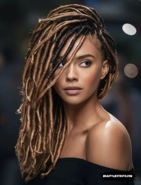 Side Swept Faux Locs