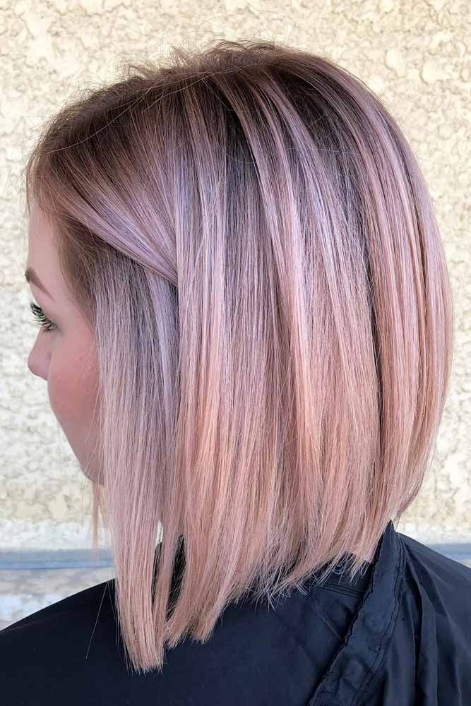  Soft Choppy Bob in Rose Gold