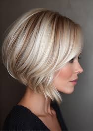 Platinum Blonde Bob with Soft Layers