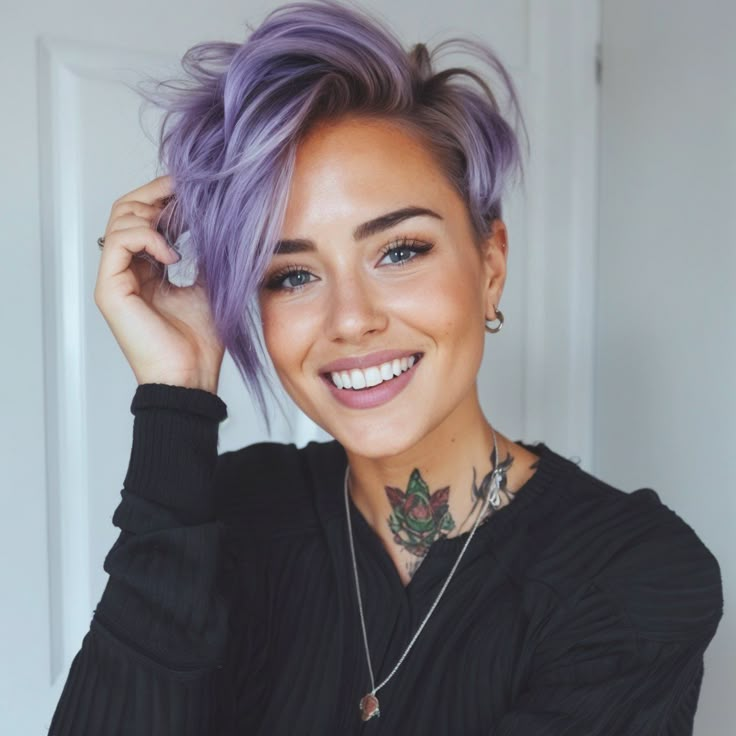 Tousled Pixie in Smoky Lilac