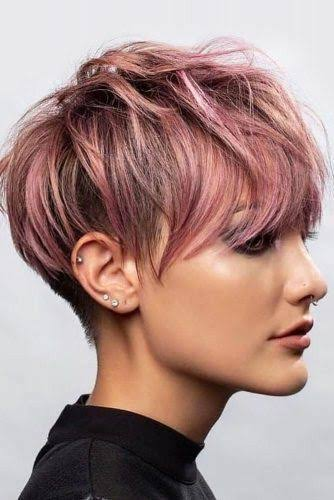 Choppy Pixie with Rose Gold Tint