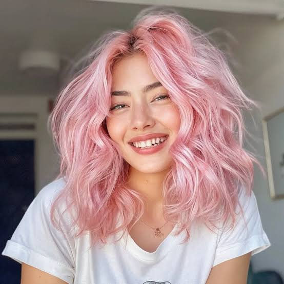 Feathered Crop with Pastel Pink