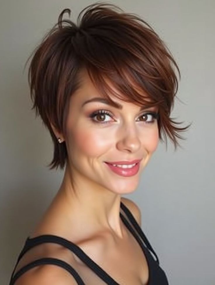 Tousled Pixie Cut with Side Bangs