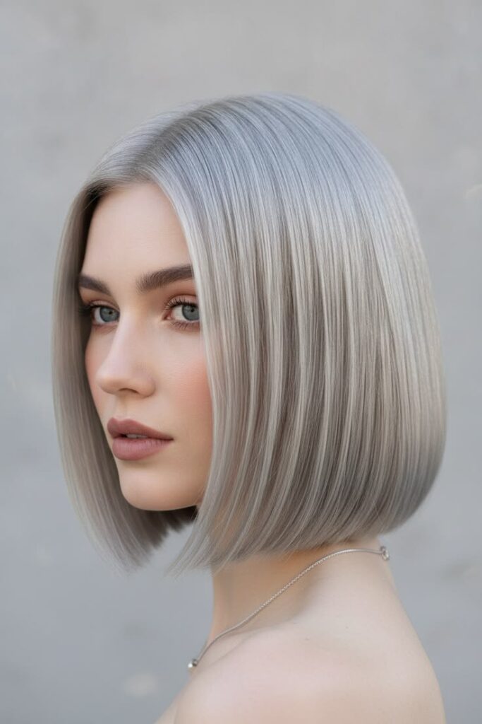 Sleek Silver Bob