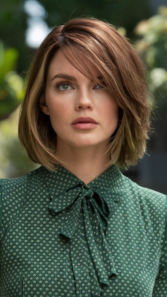 Classic Bob with Side Part