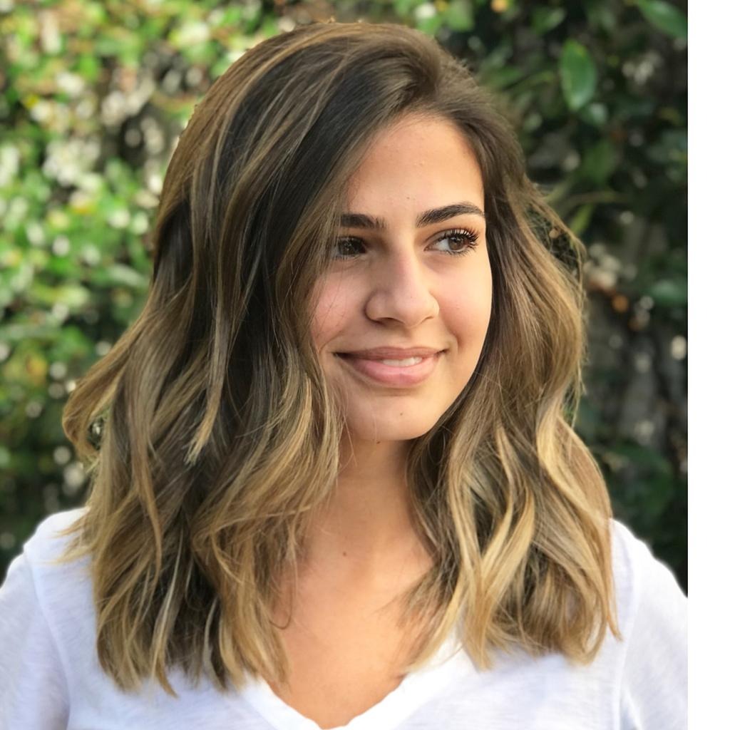 Sunlit Honey Blonde on Medium Hair