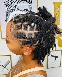 Half Up, Half Down Locs with Braided Accents