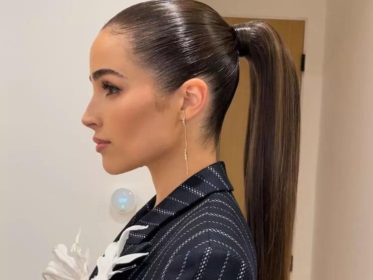 Slicked-Back Low Ponytail