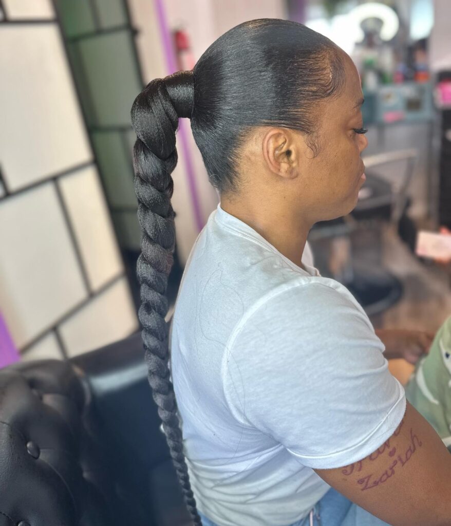 Braided Slick Ponytail