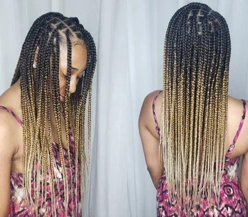 Ombre Knotless Box Braids