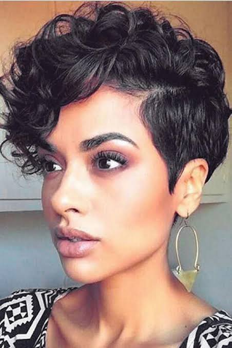Soft Wavy Pixie with Side Part