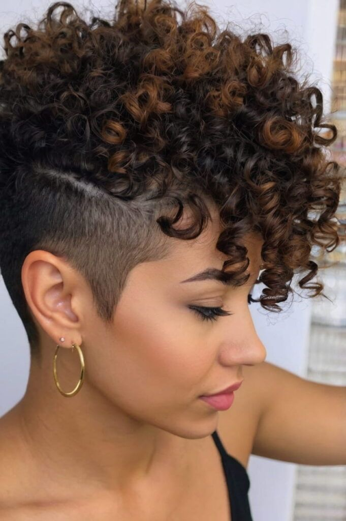 Ultra-Short Fade with Defined Curls