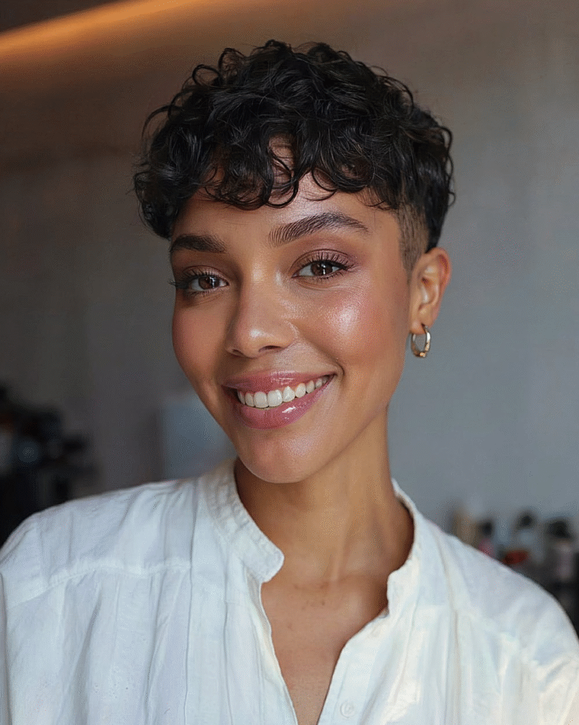 Textured Natural Tapered Pixie