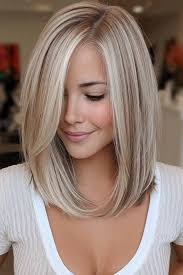 Sliced Lob in Beige Blonde